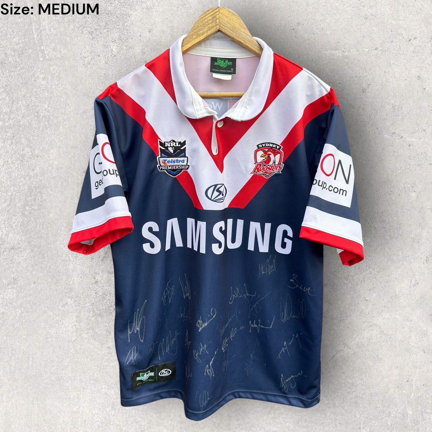 Sydney Roosters 2009 Home ISC Nrl Jersey Signed By Squad