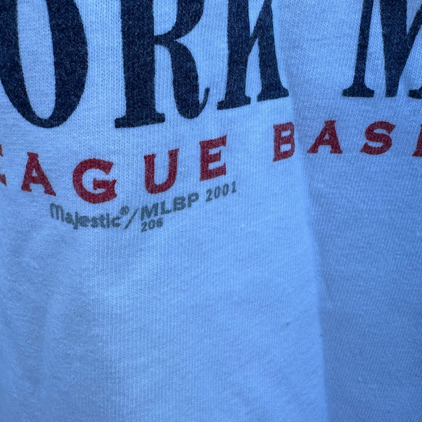 NEW YORK METS WHITE VINTAGE 2001 MLB SHIRT