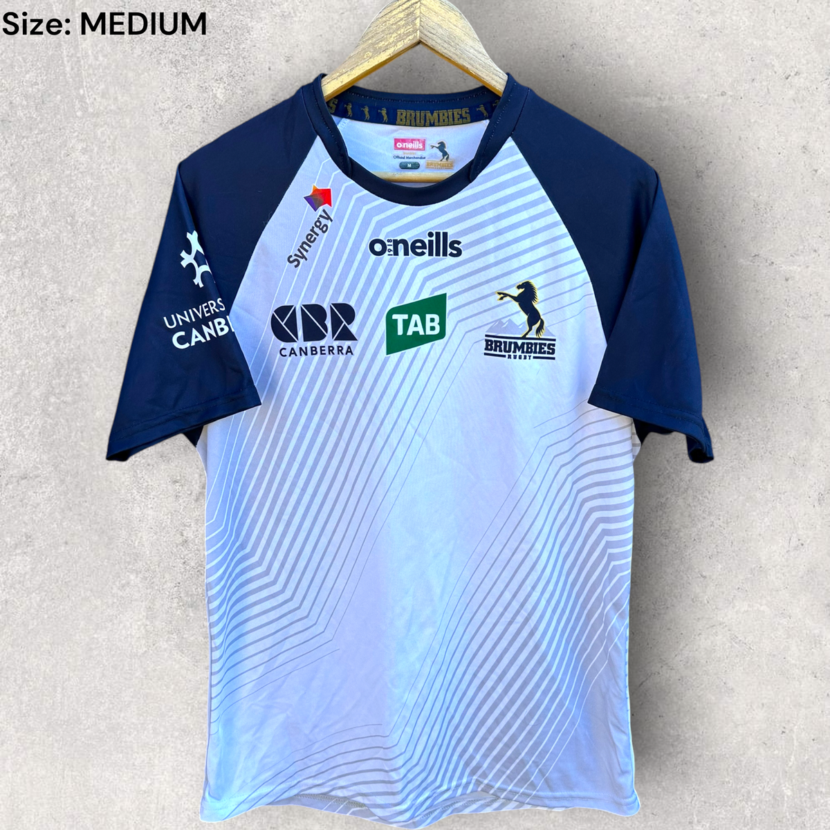 ACT Brumbies Player Issued White Rugby Union Training Shirt