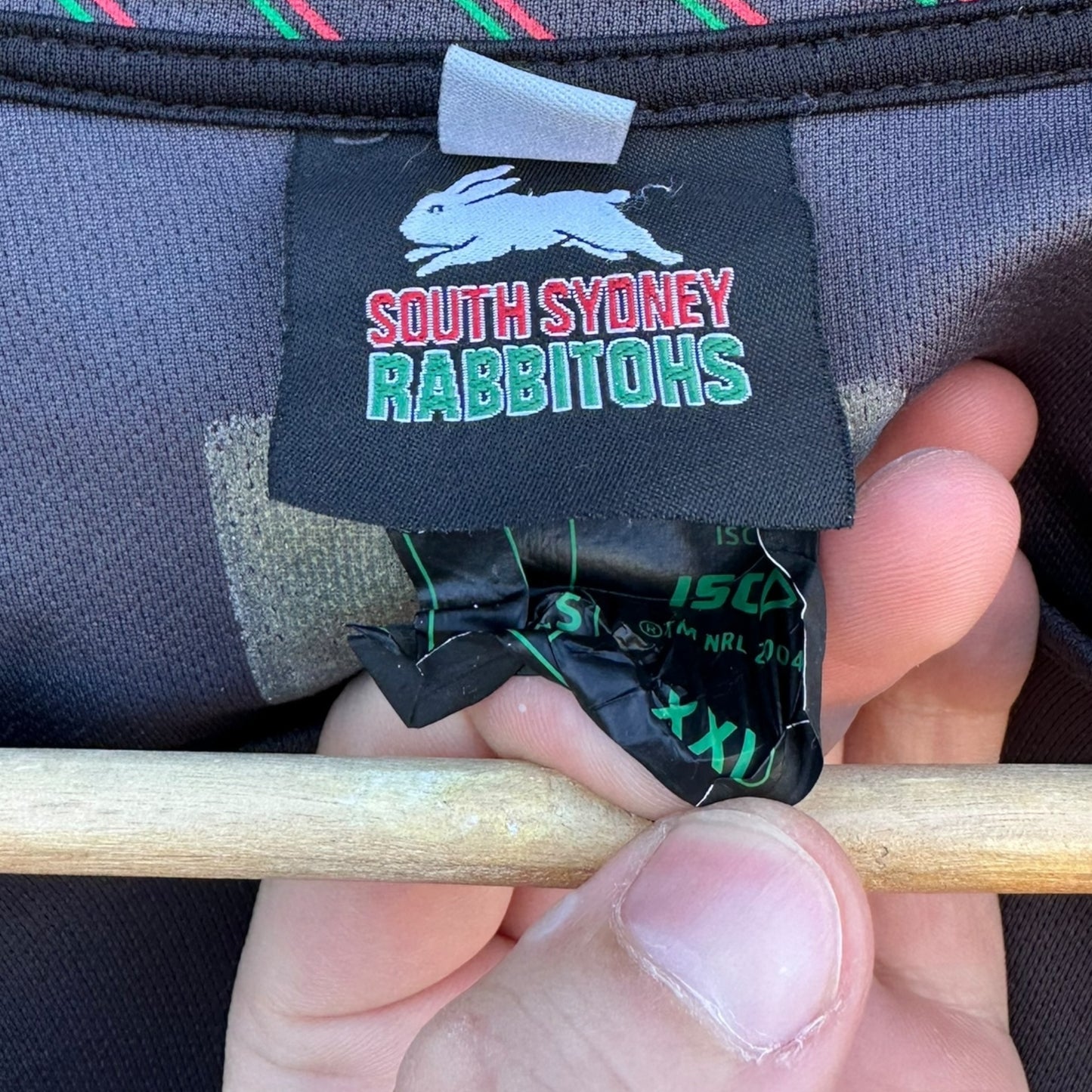 SOUTH SYDNEY RABBITOHS TRAINING SHIRT ISSUED TO TOM BURGESS