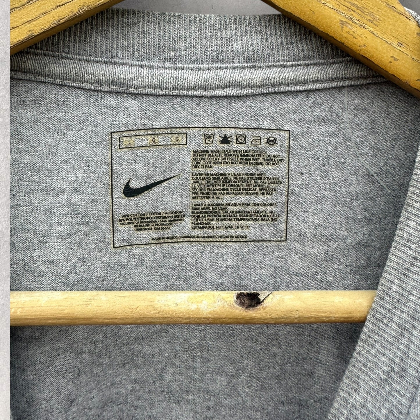 USA NIKE TRACK & FIELD GREY VINTAGE SHORT SLEEVE SHIRT
