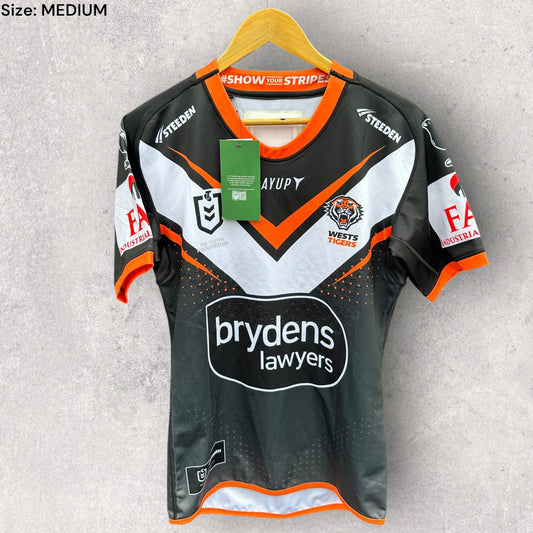CHARLIE STAINES WESTS TIGERS 2023 HOME PLAYER ISSUED SPARE JERSEY