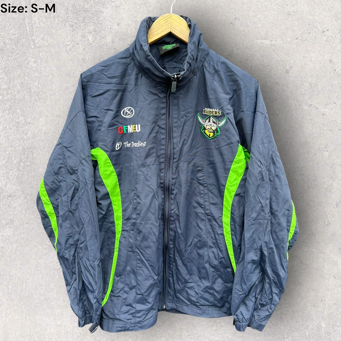 Canberra Raiders ISC Blue Windbreaker Hooded Full Zip Jacket
