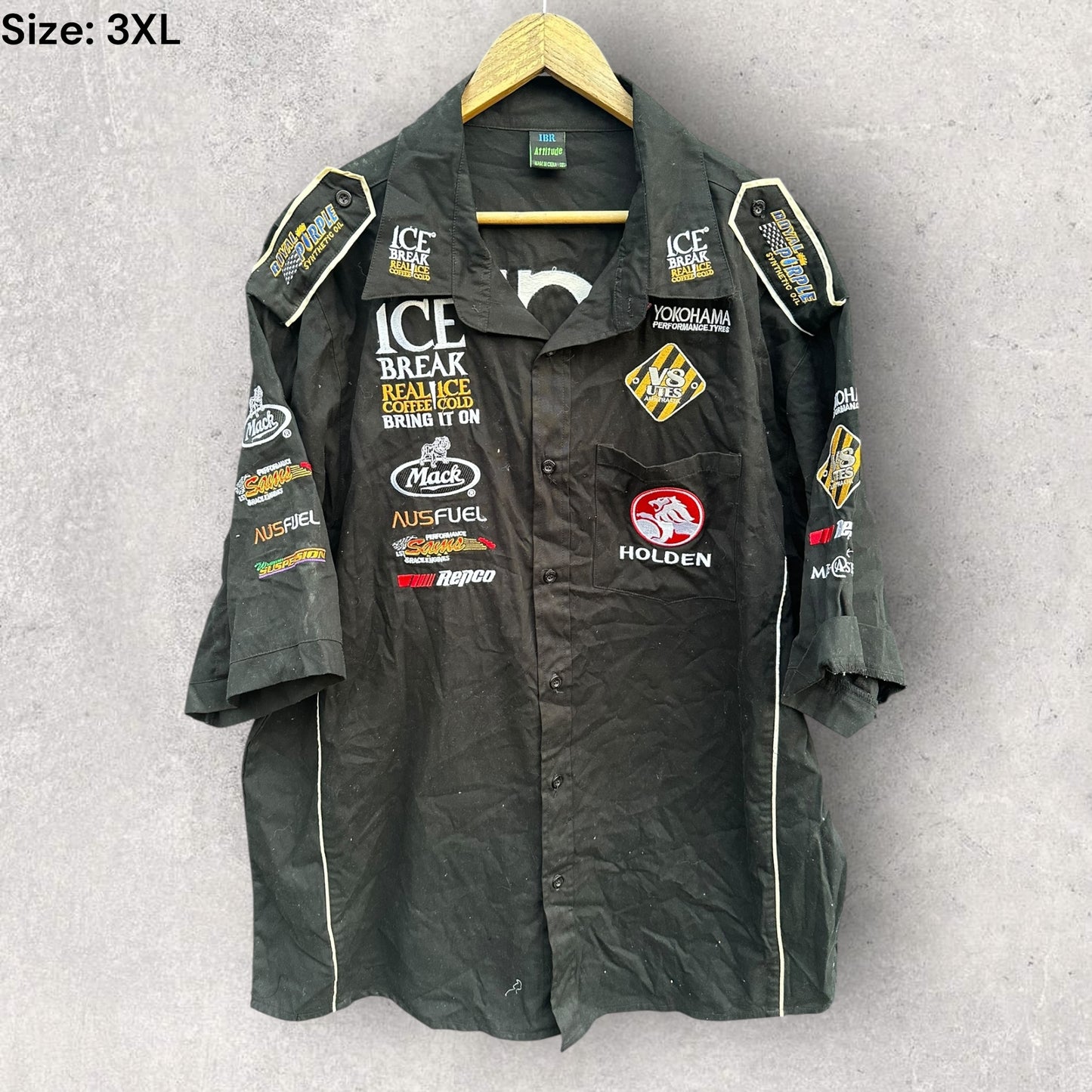 Holden Motorsport Real Ice Break Racing Attitude Clothing Track Side Mechanical Shirt