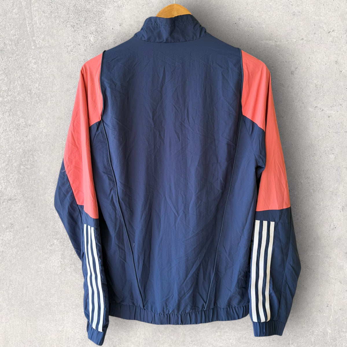 Olympique Lyon Adidas Football Windbreaker Blue & Pink Jacket