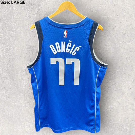 LUKA DONCIC DALLAS MAVERICKS NIKE BLUE SWINGMAN JERSEY