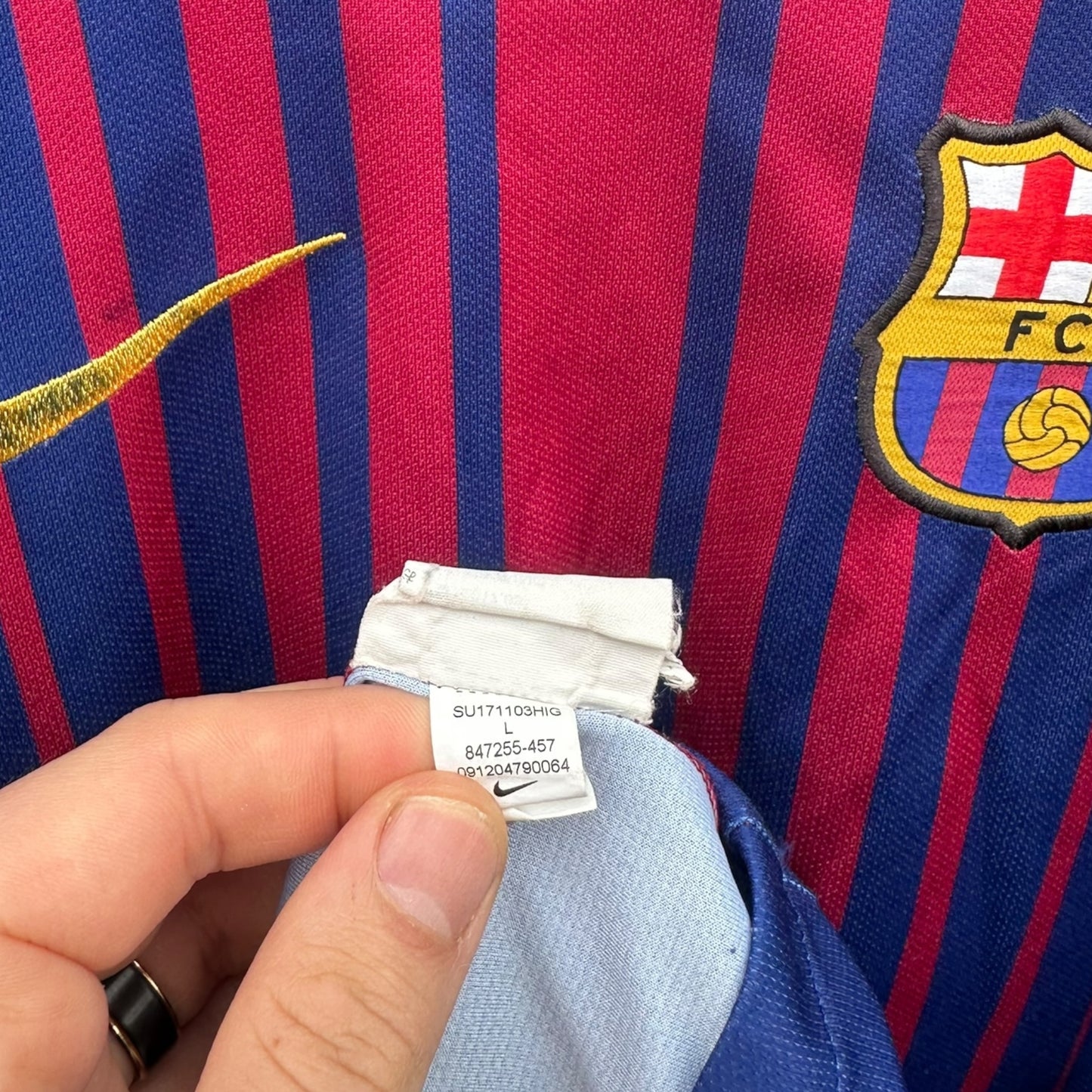 Barcelona FC 2017-2018 Nike Home Football Jersey