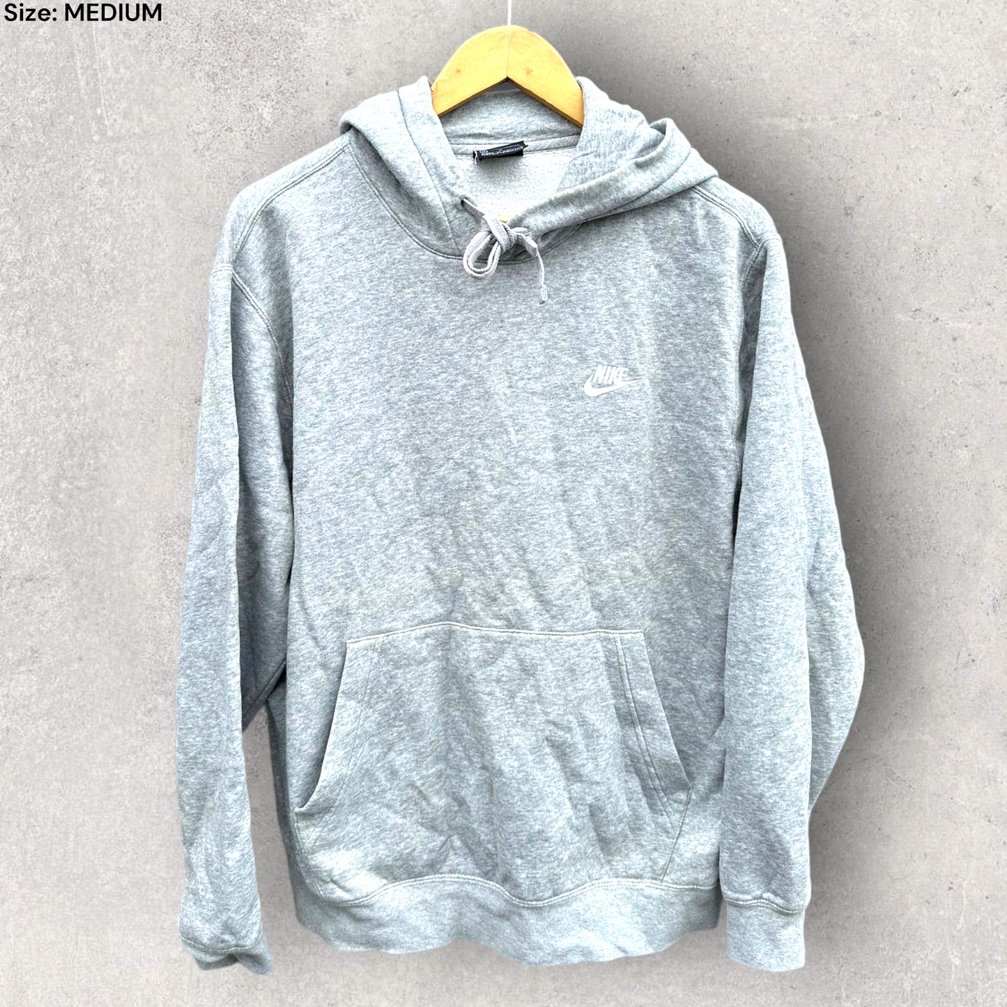 NIKE GREY HOODED JUMPER