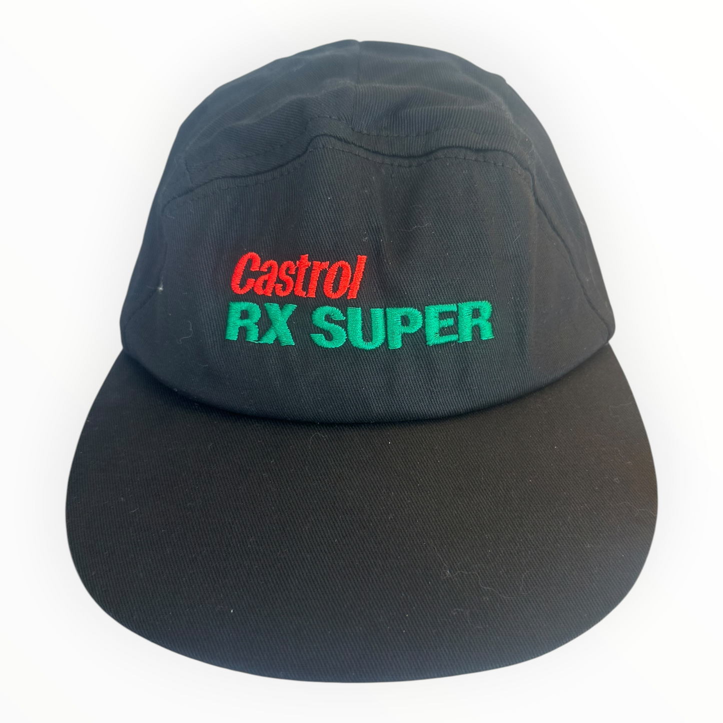 Castrol Racing RX Super 5 Panel Vintage Black Hat Cap Brand New