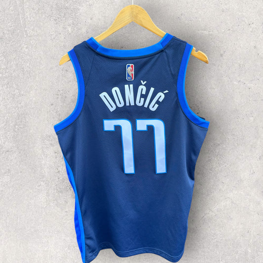 LUKA DONCIC DALLAS MAVERICKS NIKE EARNED EDITION SWINGMAN NBA JERSEY