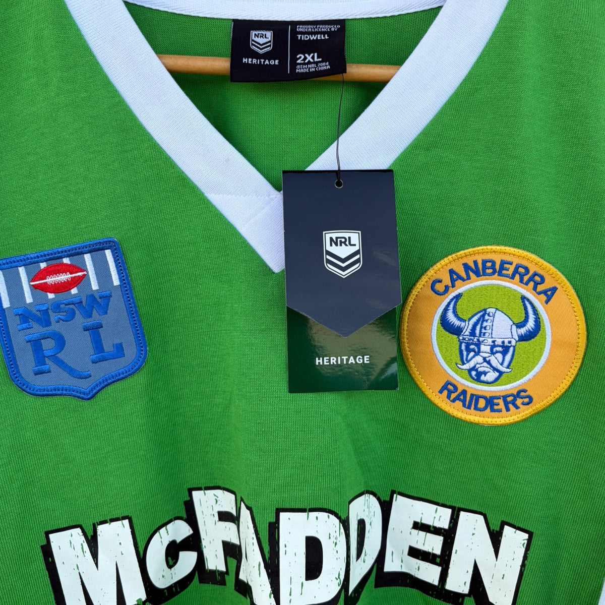Canberra Raiders Mcfadden 1980s Heritage Rugby League Jersey Brand New