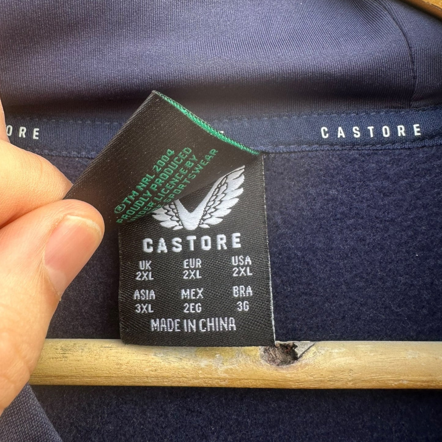Sydney Roosters Castore Blue Hooded Nrl Jumper