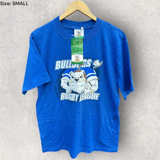 CANTERBURY BULLDOGS NRL VINTAGE GRAPHIC SHIRT BRAND NEW WITH TAGS