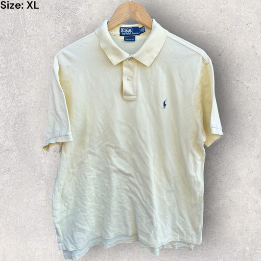 RALPH LAUREN POLO BEIGE SHORT SLEEVE POLO SHIRT
