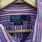 RALPH LAUREN POLO BUTTON UP LONG SLEEVE RED/WHITE/BLUE CHECKERED SHIRT