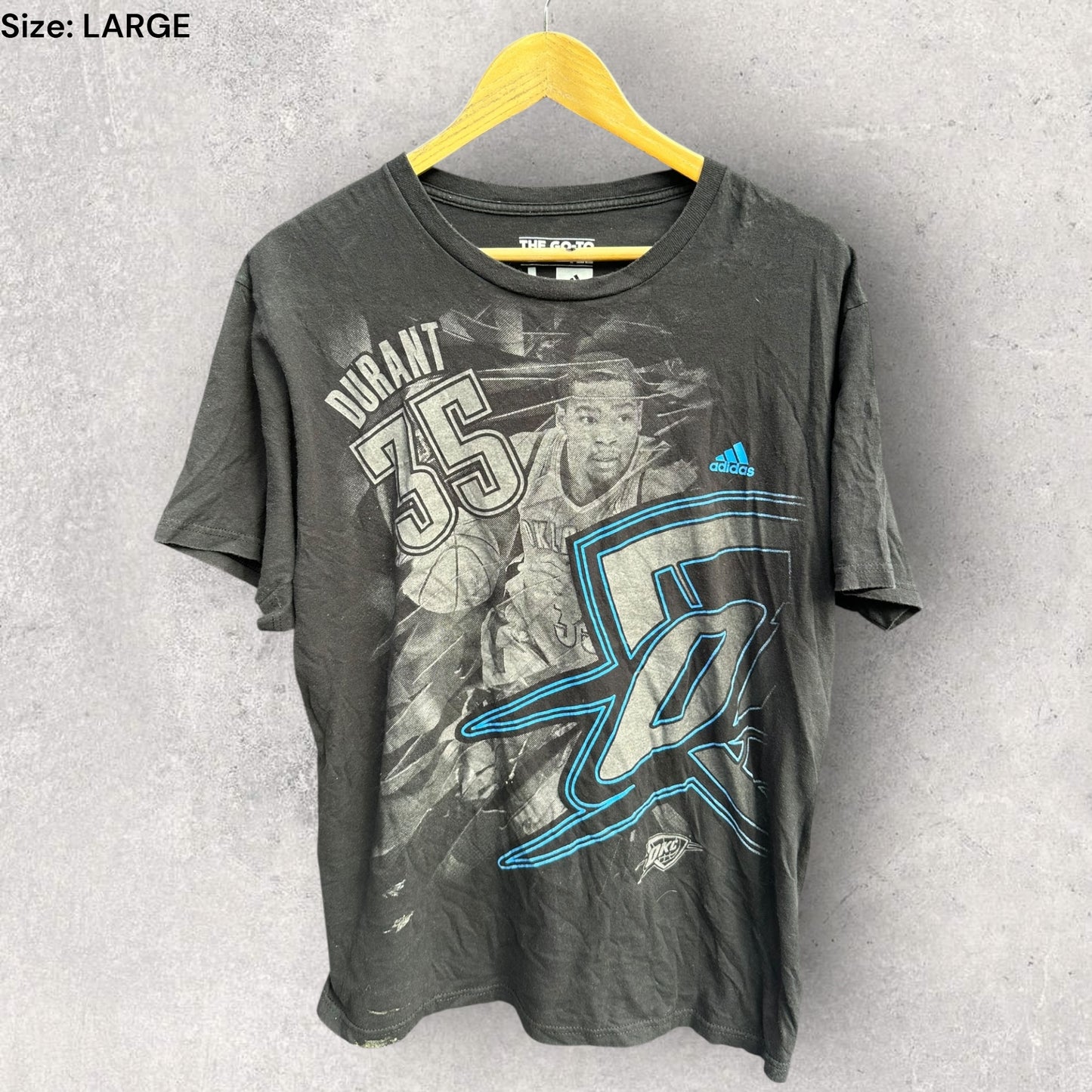 KEVIN DURANT OKLAHOMA CITY THUNDER ADIDAS GO TO TEE