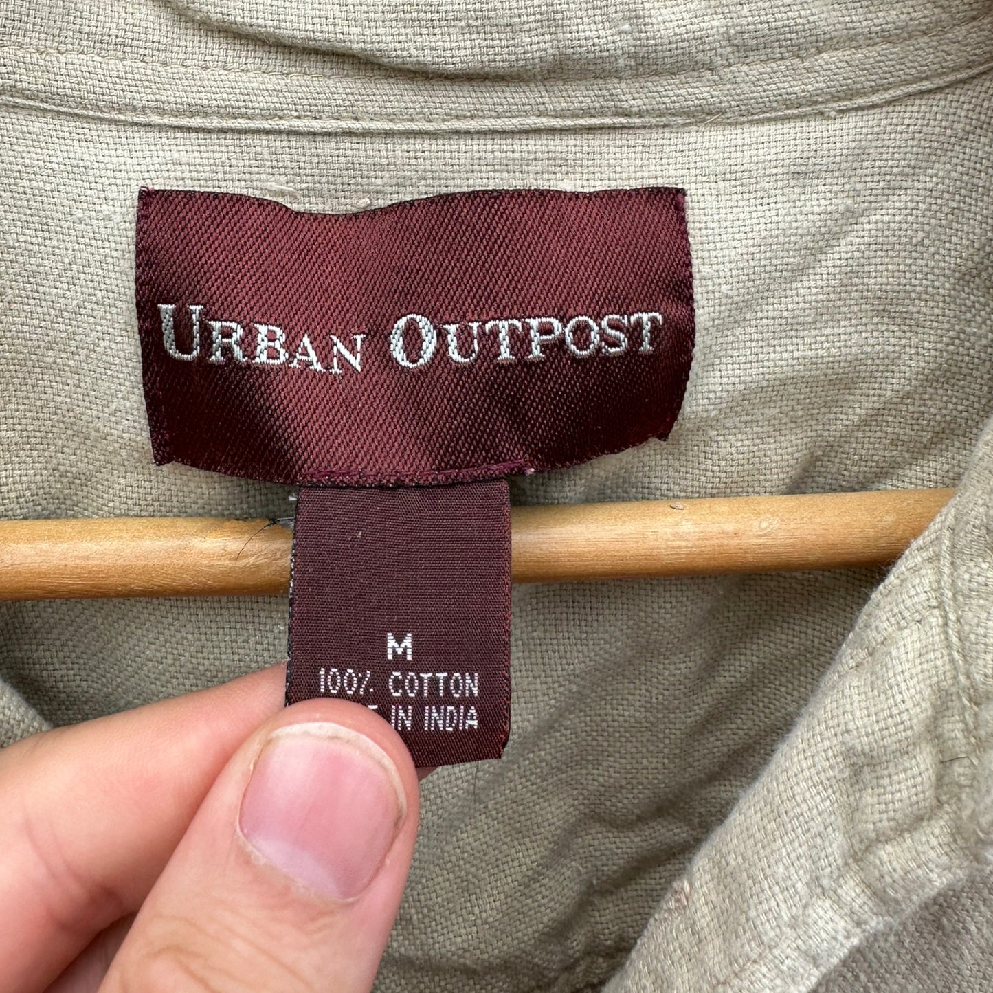 URBAN OUTPOST BEIEGE BUTTON UP SHIRT