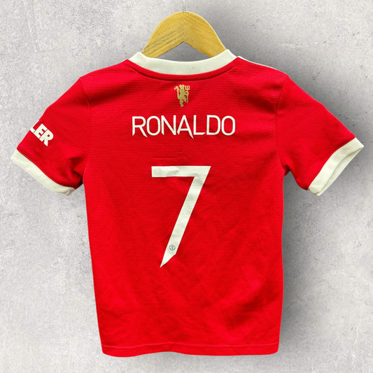 RONALDO MANCHESTER UNITED 2021-2022 HOME ADIDAS KIDS FOOTBALL JERSEY