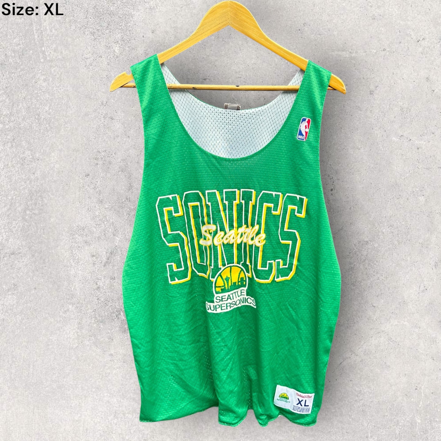 SEATTLE SUPERSONICS MITCHELL & NESS REVERSE NBA JERSEY