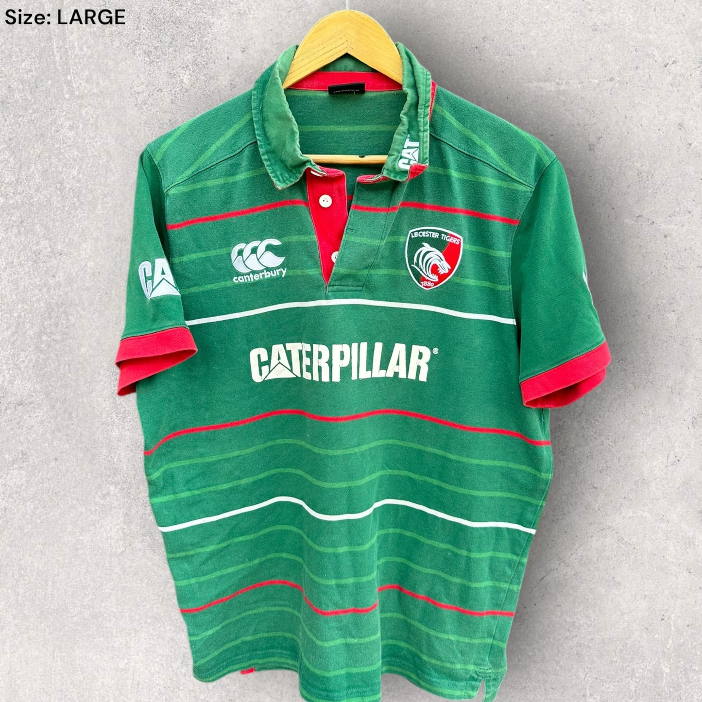 LEICESTER CITY TIGERS CANTERBURY VINTAGE COTTON SHORT SLEEVE JERSEY