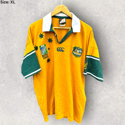 AUSTRALIAN WALLABIES 2003 RUGBY WORLD CUP JERSEY