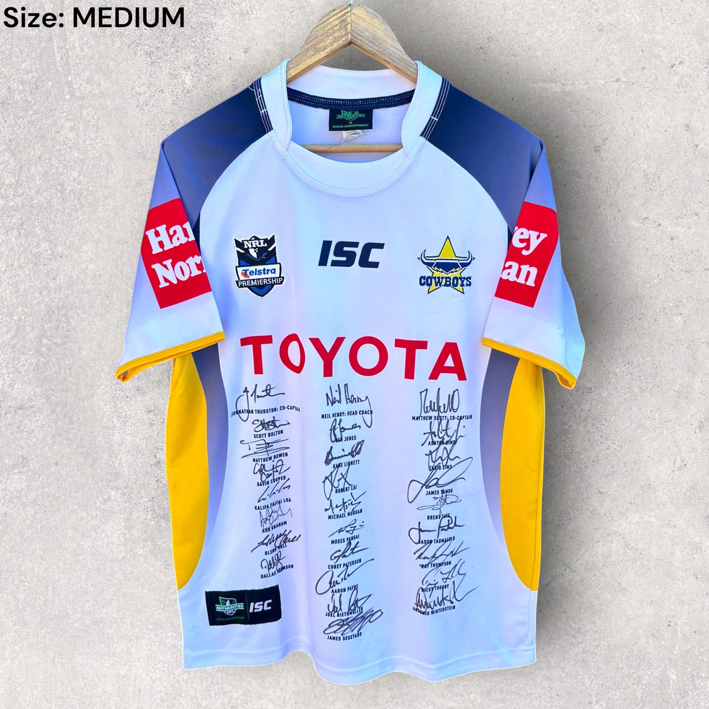 North Queensland Cowboys 2012 Away Team Signed NRL Jersey