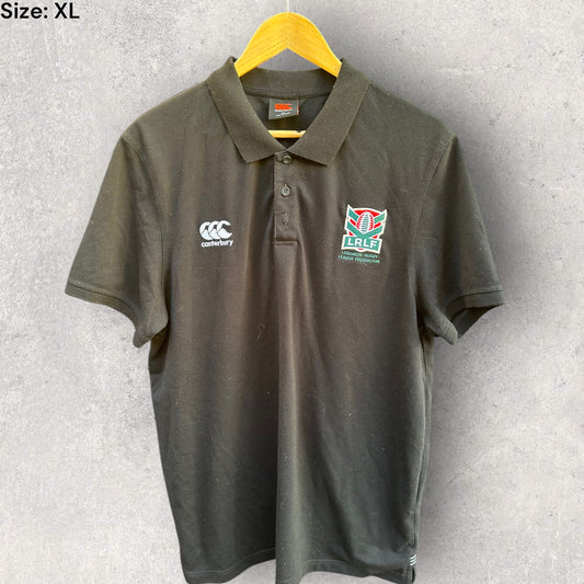LEBANON CEDARS RUGBY LEAGUE CANTERBURY BLACK POLO SHIRT