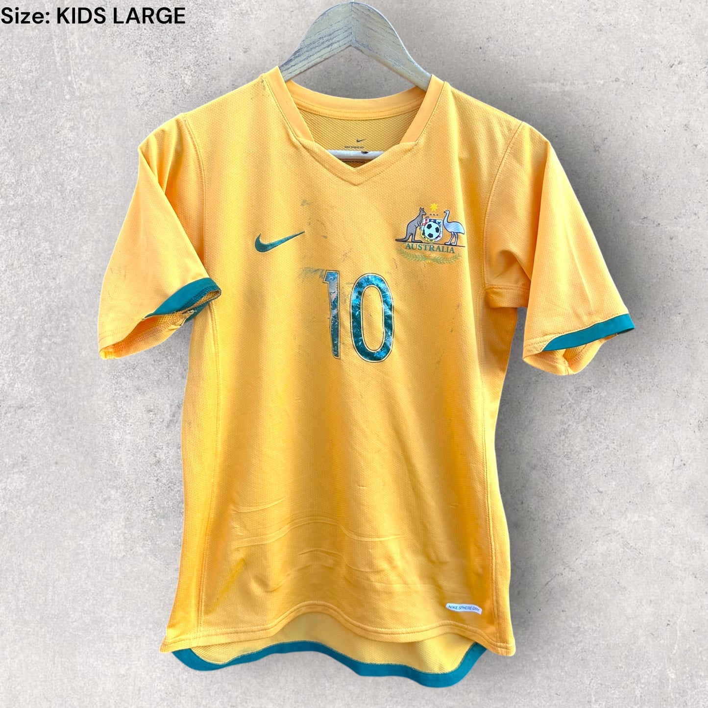 HARRY KEWELL AUSTRALIAN SOCCEROOS 2006 NIKE HOME KIDS FOOTBALL JERSEY