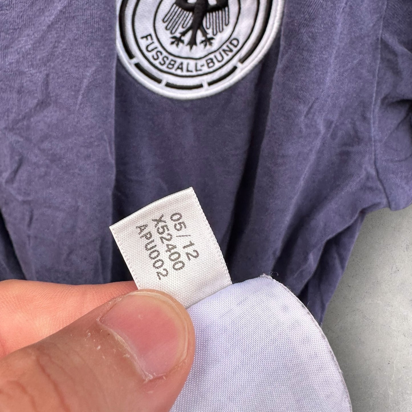 GERMANY ADIDAS 2012 DISTRESSED FOOTBALL SHIRT