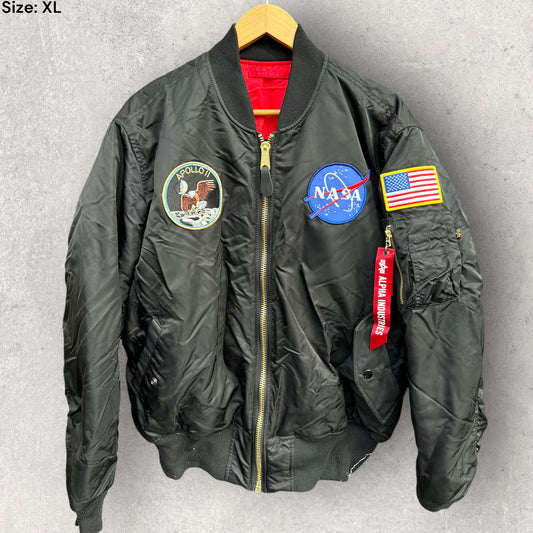 NASA APOLLO ALPHA INDUSTRIES BOMBER JACKET