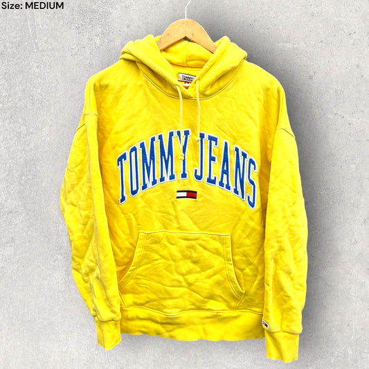 TOMMY HILFIGER YELLOW HOODED JUMPER