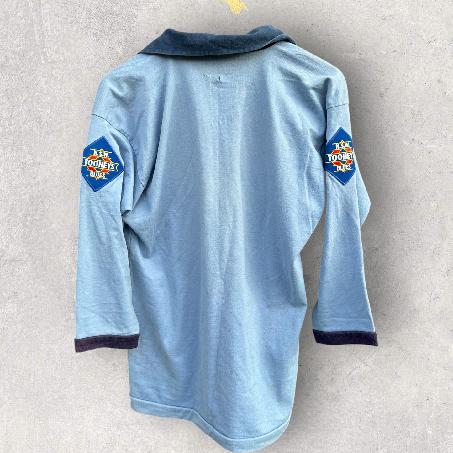 NSW TOOHEYS BLUE BLUES VINTAGE CLASSIC STATE OF ORIGIN LONG SLEEVE SIGNED JERSEY