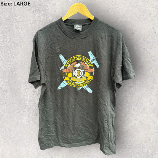 HARLEY DAVIDSON 2004 NSW STATE RALLY RICHMOND VINTAGE BLACK SHIRT
