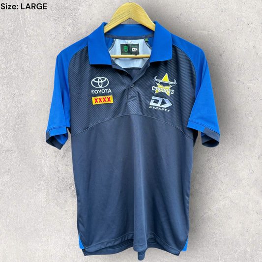 NORTH QUEENSLAND COWBOYS 2024 MEDIA POLO SHIRT PLAYER ISSUED TOM CHESTER