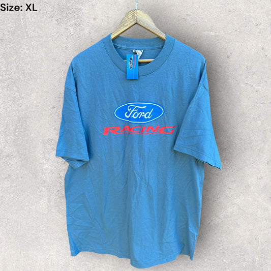 FORD RACING ‘TO RACE ANYTHING ELSE YOU GOT TO BE NUTS’ VINTAGE SHIRT WITH TAGS
