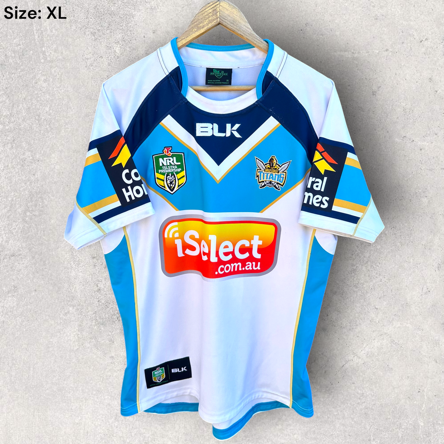 Gold Coast Titans 2014 BLK Away Rugby League NRL Jersey