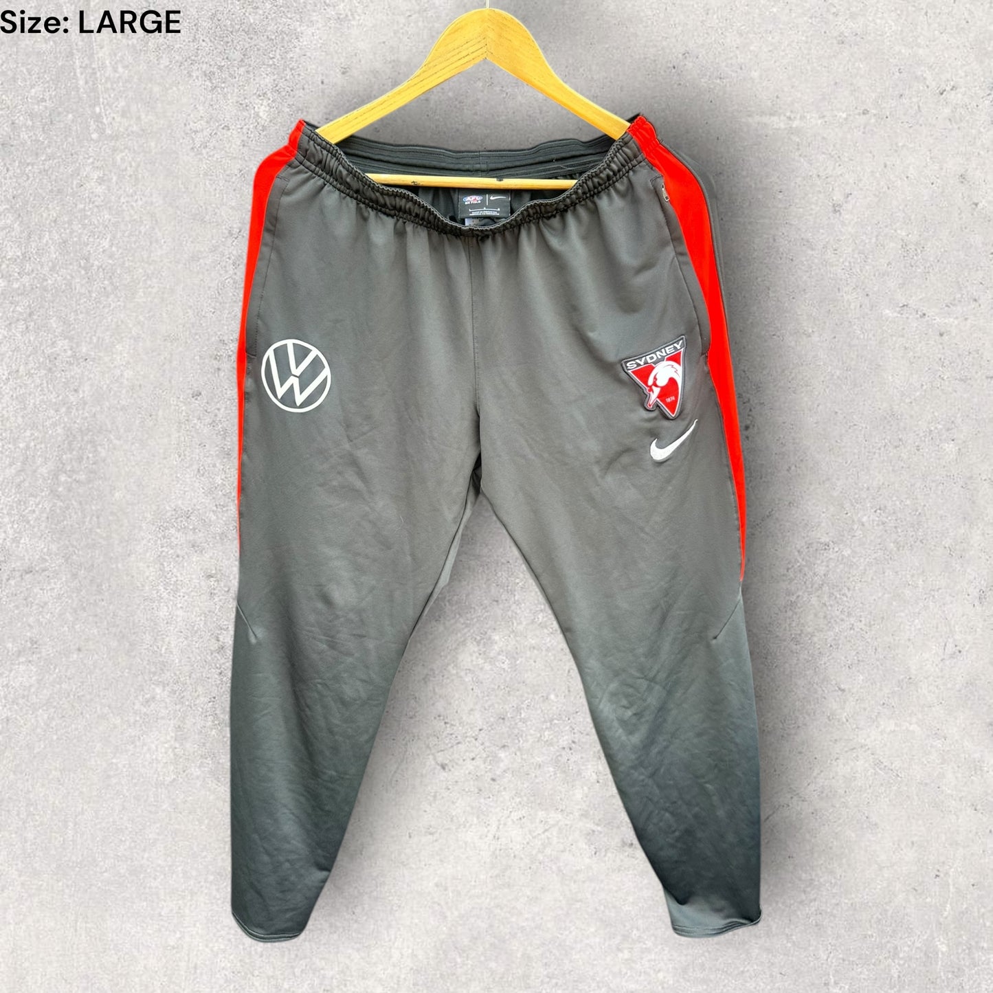 SYDNEY SWANS NIKE ON FIELD GREY TRACK PANTS