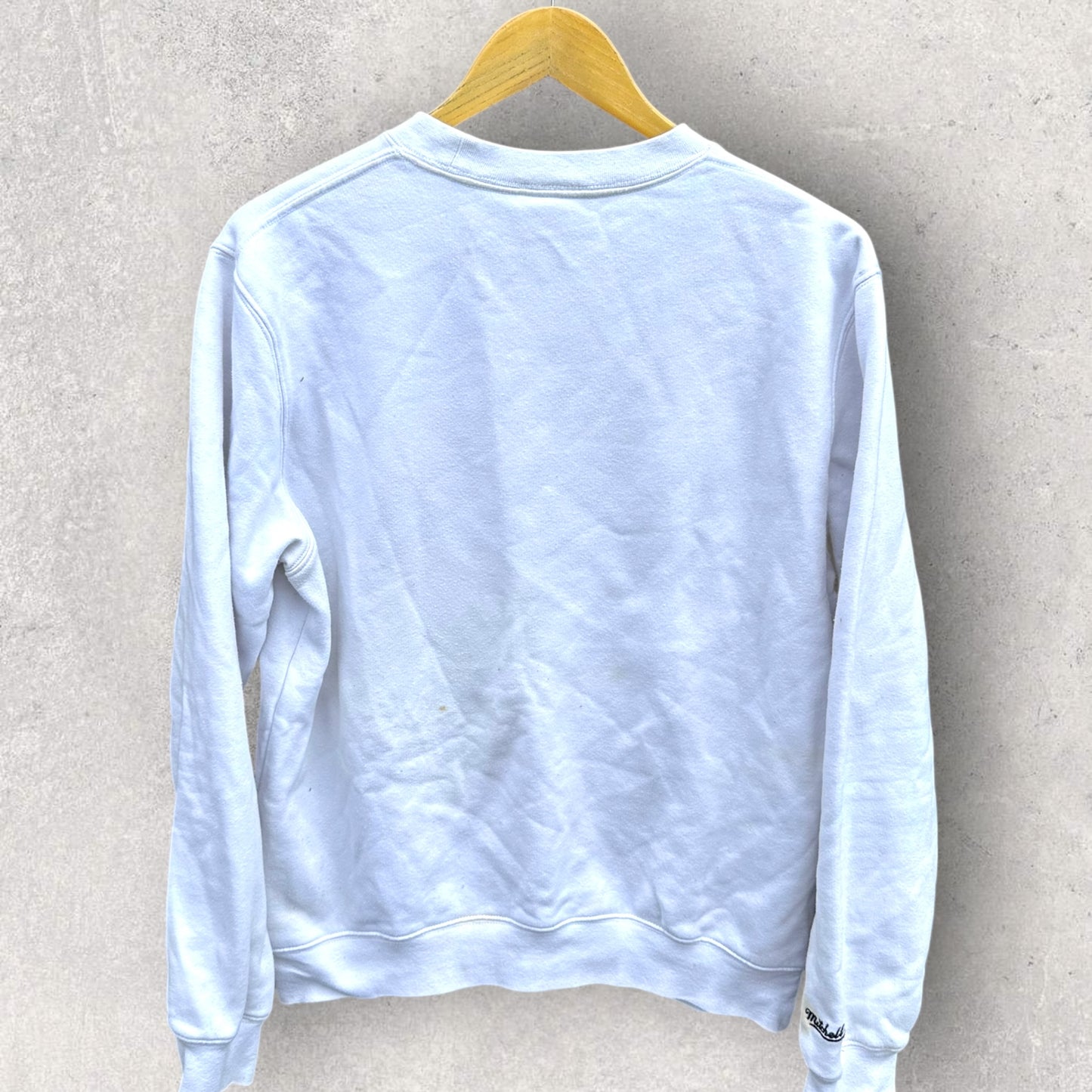 OAKLAND RAIDERS WHITE MITCHELL & NESS CREWNECK JUMPER