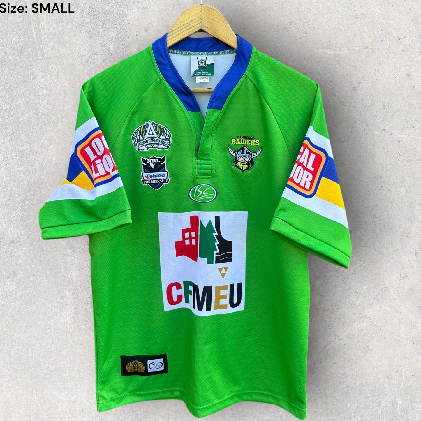 CANBERRA RAIDERS 2008 ISC CENTENARY HOME JERSEY