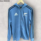 New Zealand All Blacks Adidas Blue Full zip Hooded Rugby Union Jumper