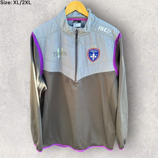 WAKEFIELD TRINITY ISC HALF ZIP GREY PUFFER JACKET