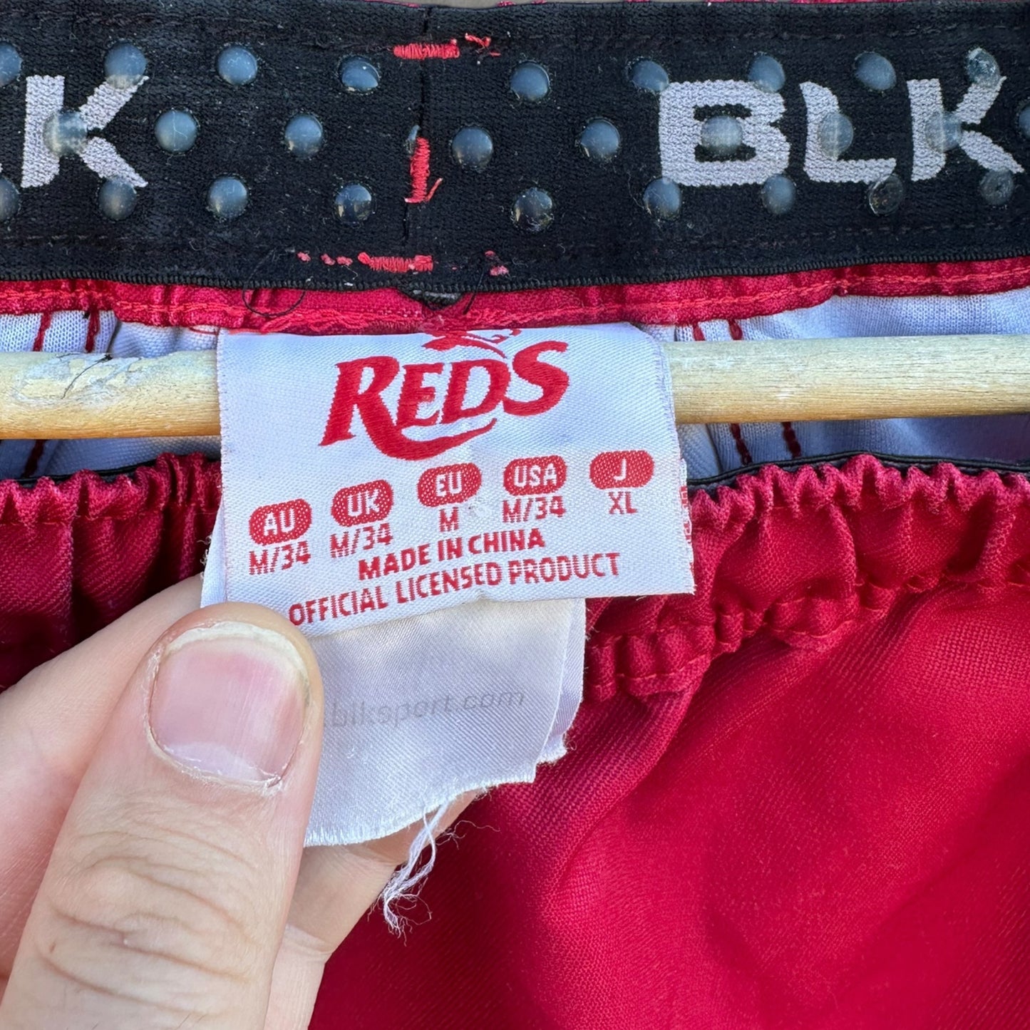 Queensland Reds Rugby Union BLK Match Shorts