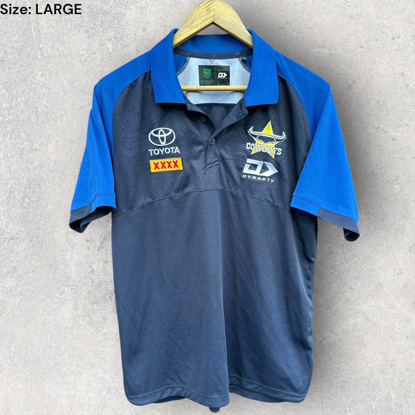 NORTH QUEENSLAND COWBOYS 2024 MEDIA POLO SHIRT PLAYER ISSUED TOM CHESTER