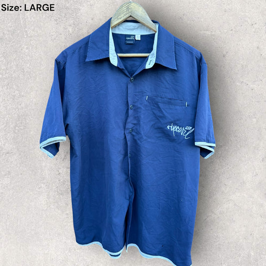 RIPCURL SHORT SLEEVE BUTTON UP Y2K SHIRT