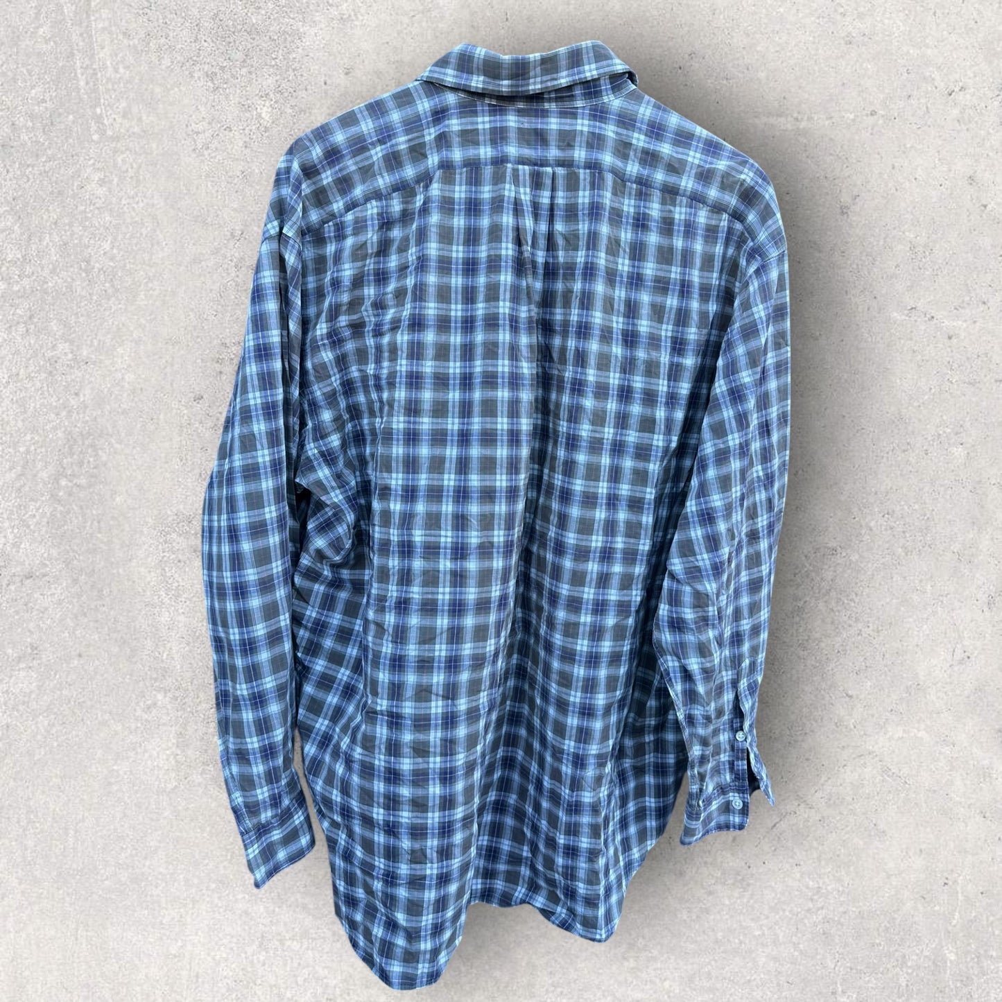 RALPH LAUREN POLO CHECKERED LONG SLEEVE DRESS SHIRT
