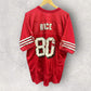 Jerry Rice San Francisco 49ers Logo Athletic Vintage NFL Red Jersey