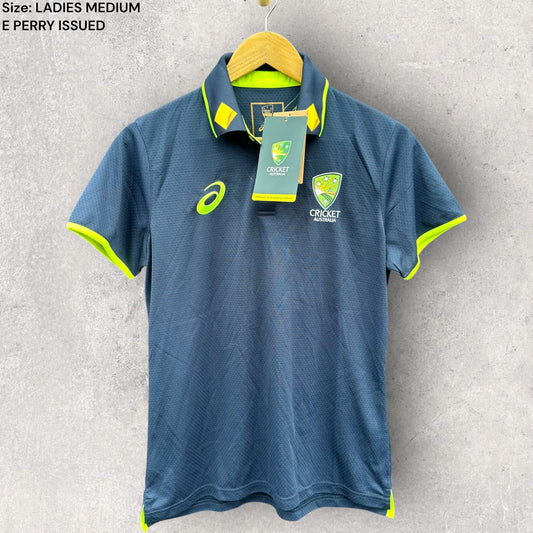 CRICKET AUSTRALIA ASICS PLAYER ISSUED TRAVEL POLO SHIRT ISSUED TO ELLYSE PERRY