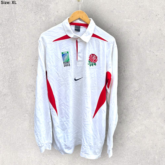 ENGLAND RUGBY 2003 RWC VINTAGE LONG SLEEVE JERSEY