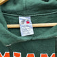 MIAMI HURRICANES RUSSELL ATHLETIC GREEN NCAA HOODED JUMPER