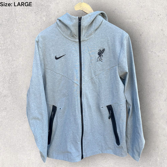 LIVERPOOL FC NIKE TECH PACK GREY HOODED JUMPER